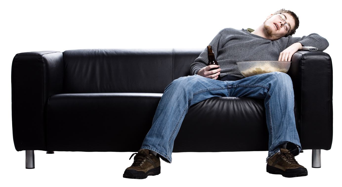 Man passed out on couch